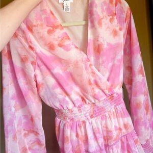 Whimsy Mini Pink Watercolor Dress